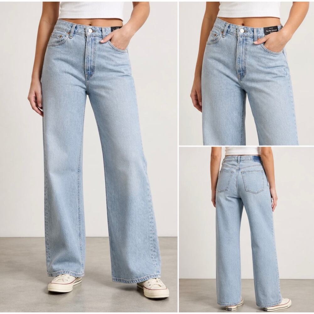 Abercrombie & Fitch 90s Relaxed Jeans High Rise 28x32 6L Curve Love Light Wash